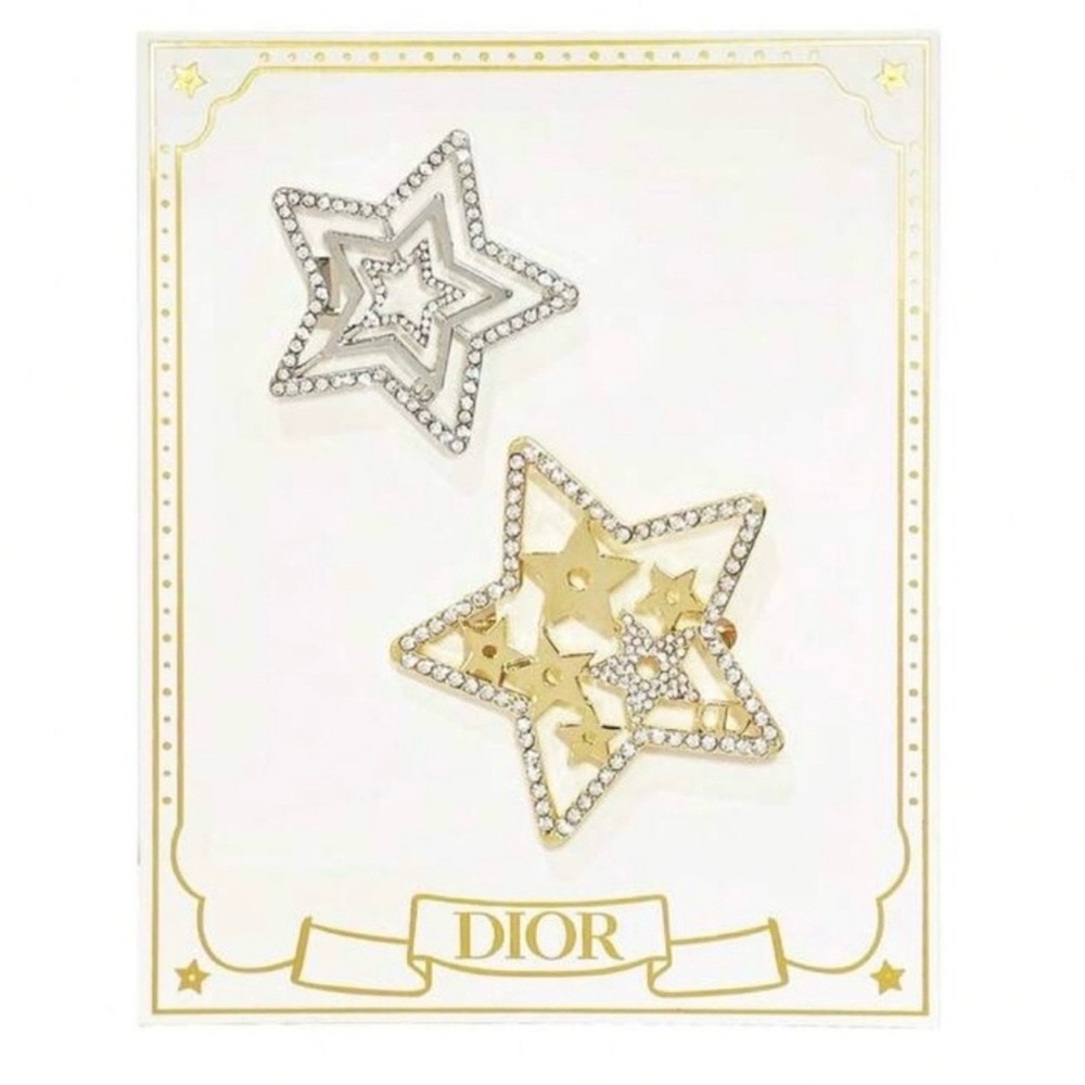 Dior Star Hair Clips in Gold and Silver